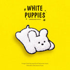 White Dog Patches(Stick-On)