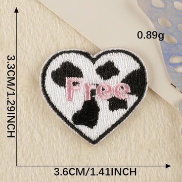 Heart Embroidered Patches ① - Multiple Designs Available - CheerCove