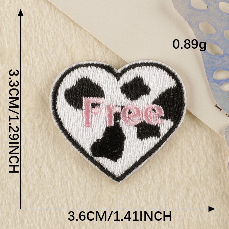 Heart Embroidered Patches ① - Multiple Designs Available - CheerCove