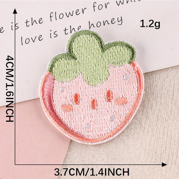 Pink Fruit Bliss Embroidered Patches - Multiple Designs Available - CheerCove
