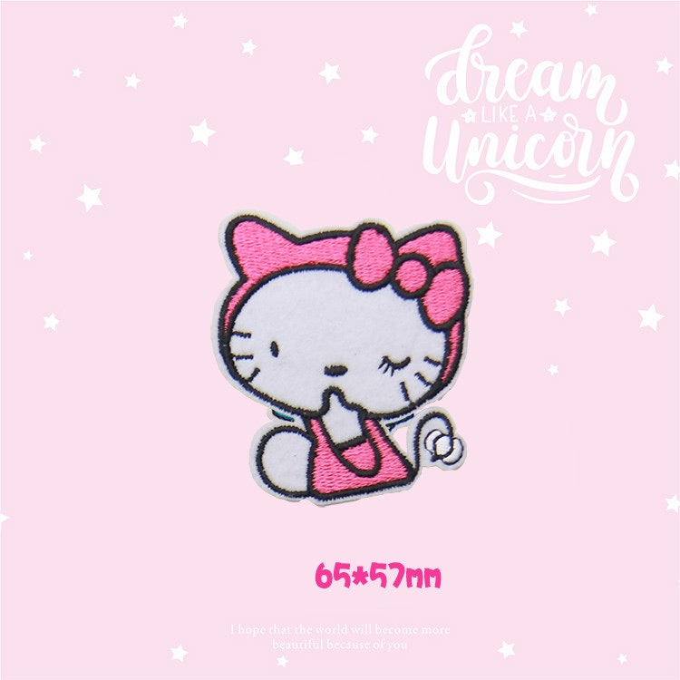 Pink & Cute Kitty Patches (Stick-On)