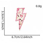 Floral Lightning Embroidered Patches - Multiple Designs Available - CheerCove