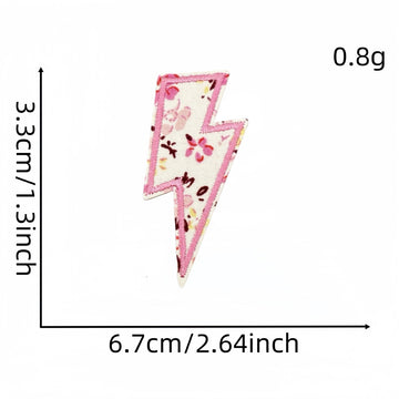 Floral Lightning Embroidered Patches - Multiple Designs Available - CheerCove
