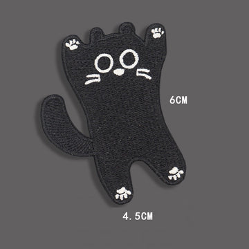 Cute Black Cat Patches (Stick-On) - CheerCove