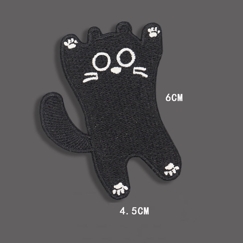 Cute Black Cat Patches (Stick-On) - CheerCove