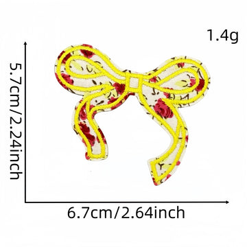 Floral Bow Embroidered Patches - Multiple Designs Available - CheerCove
