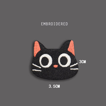 Happy Black Cat Patches(Stick-On)