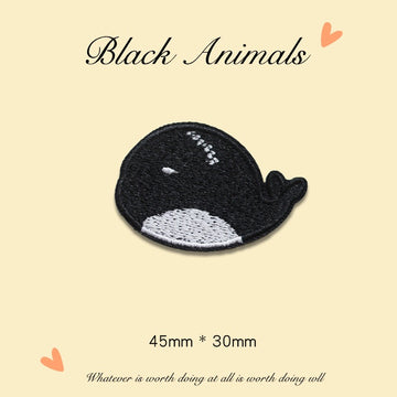 Black Animals ② Embroidered Patches Embroidered Patches - Multiple Designs Available - CheerCove