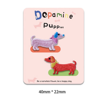 Dopamine Puppies Embroidered Patches - Multiple Designs Available - CheerCove