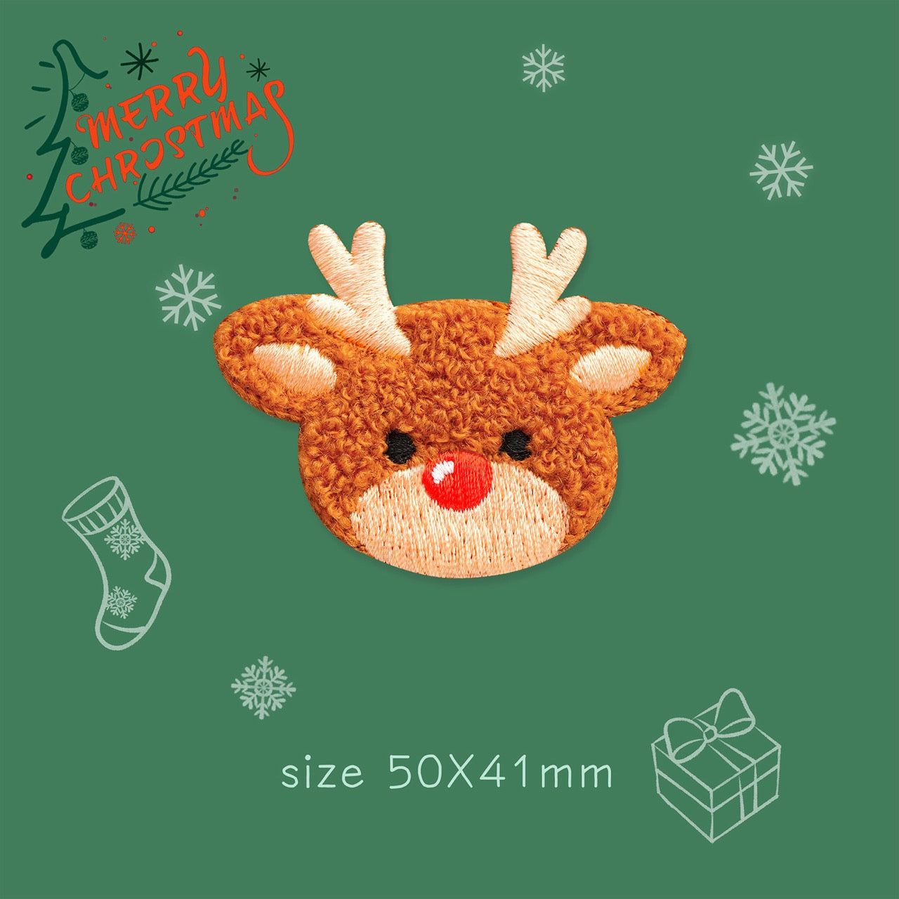 Marry Christmas Patches(Stick-On)