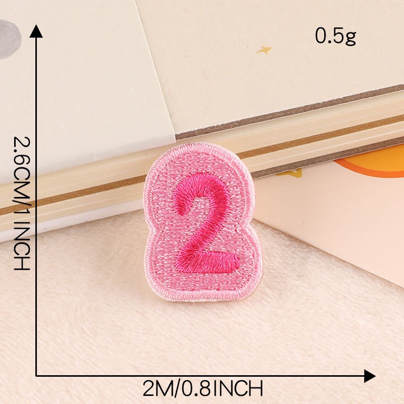 Color Block Numbers Embroidered Patches - Multiple Designs Available - CheerCove