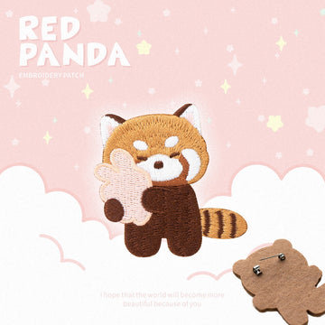Embroidered Pins of Funny Red Panda