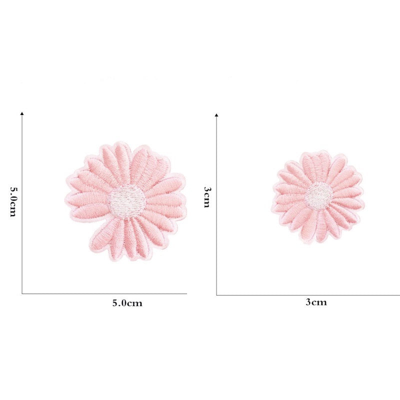 Multicolor Daisy Embroidered Patches - Multiple Designs Available - CheerCove