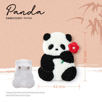Embroidered Pins of Cute Panda ④
