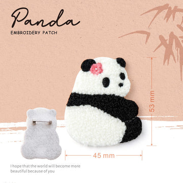 Embroidered Pins of Cute Panda ④