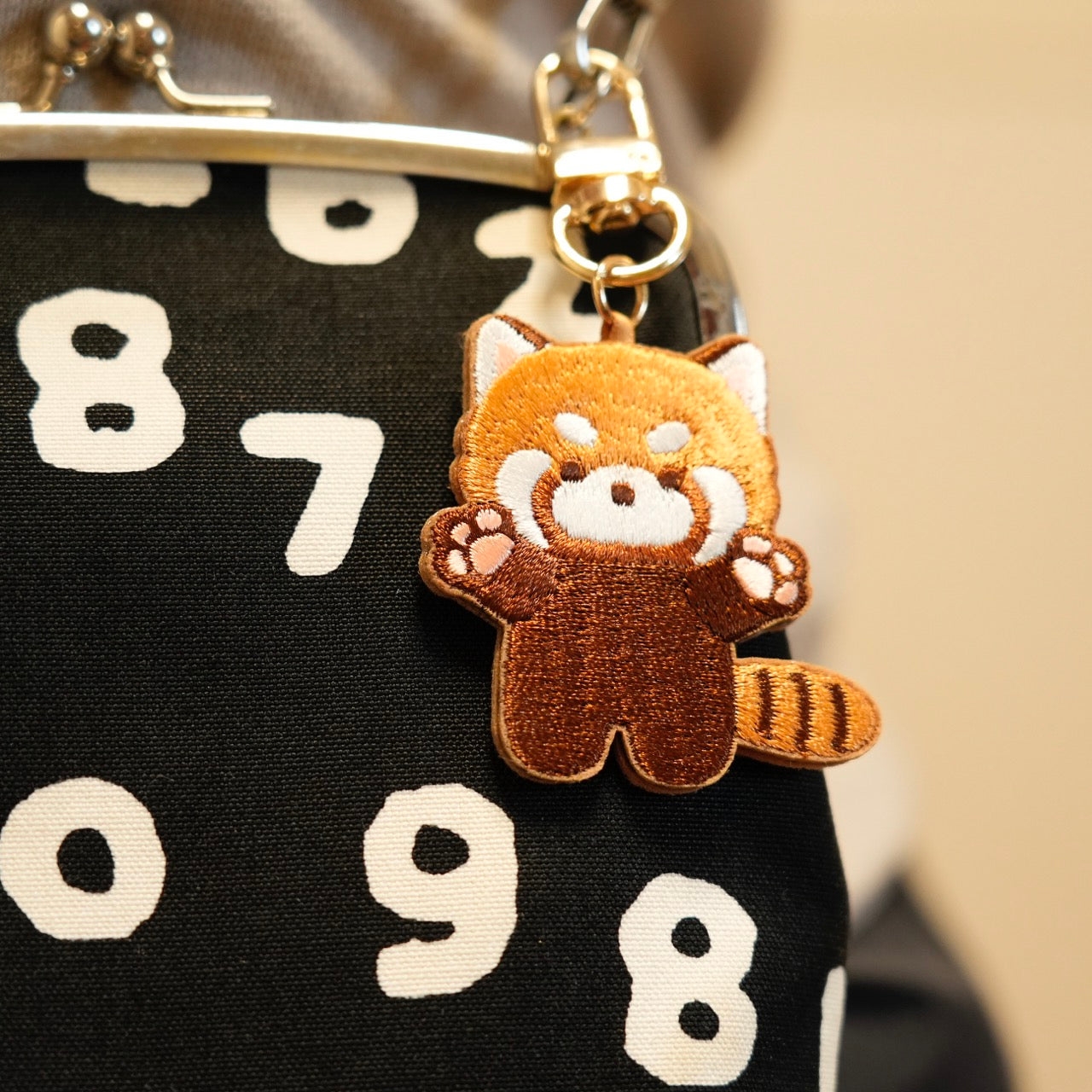 Adorable Double-Sided Embroidered Red Panda Keychains - CheerCove