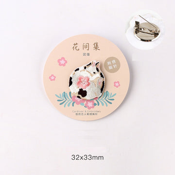 Embroidered Pins of Lovely Pets