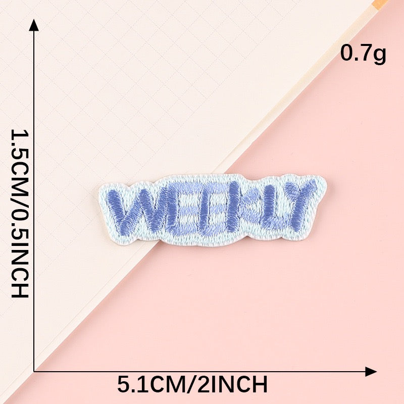 Minimalist Word Embroidered Patches ① - Multiple Designs Available - CheerCove