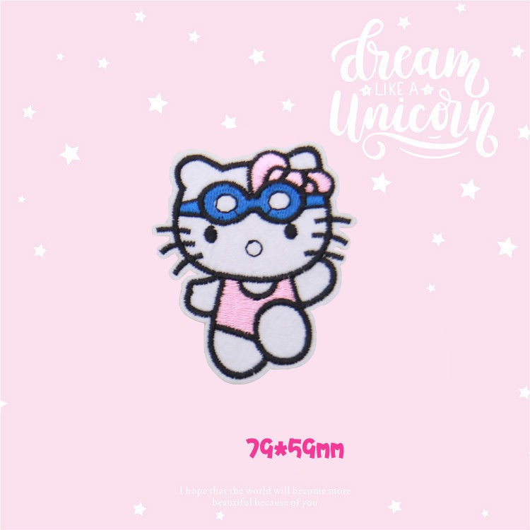 Bow-Faced Kitten Patches (Iron-On)