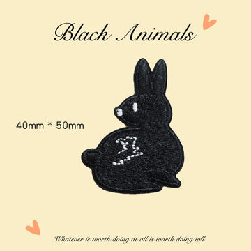 Black Animals ② Embroidered Patches Embroidered Patches - Multiple Designs Available - CheerCove