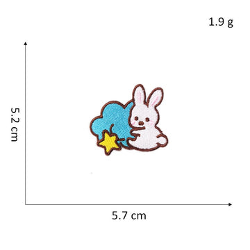 Moon with Clouds Planet Embroidered Patches - Multiple Designs Available - CheerCove