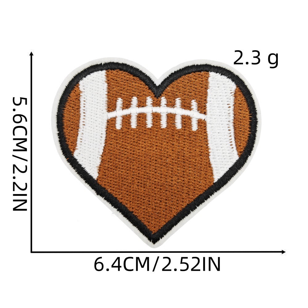 Sports Heart Patches (Iron-On)