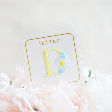 Cute Floral Alphabet Patches(Stick-On)