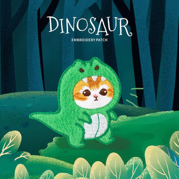 Purr-saurus Embroidered Patches - Multiple Designs Available - CheerCove