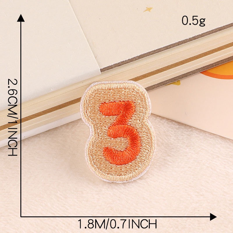 Color Block Numbers Embroidered Patches - Multiple Designs Available - CheerCove