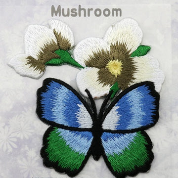 Butterflies and Flowers Patches(Stick-On)