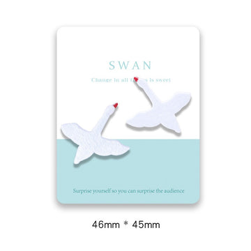 Black & White Swan Embroidered Patches - Multiple Designs Available - CheerCove