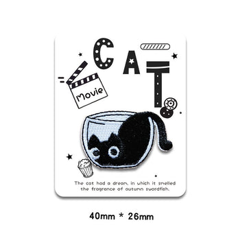 Cat in Cup Embroidered Patches - Multiple Designs Available - CheerCove