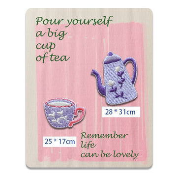 Teapot and Teacup Patches(Stick-On)