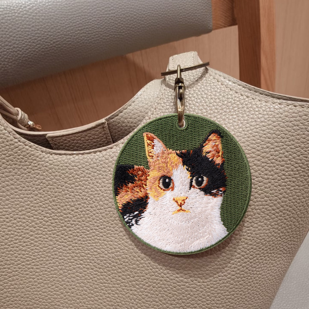 Cute Double-Sided Embroidered Cat Charms