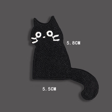 Adorable Black Cat Patches (Stick-On) - CheerCove