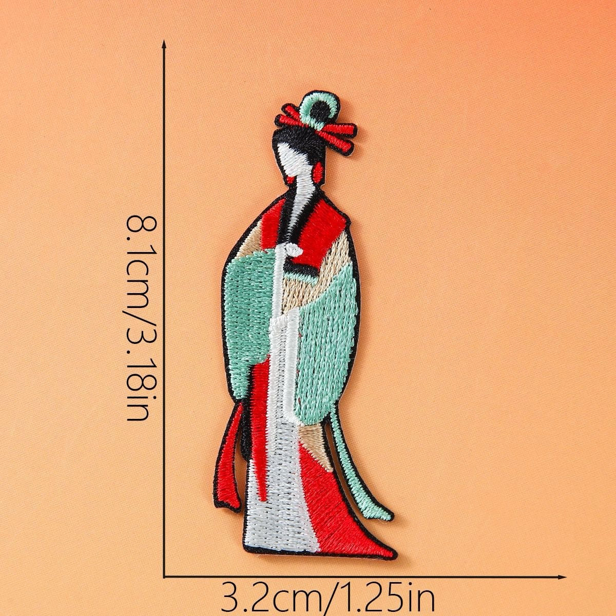 classical hanfu beauty ancient chinese embroidered stick-on patch