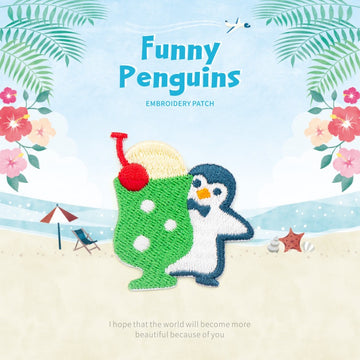 Funny Penguins Embroidered Patches - Multiple Designs Available - CheerCove