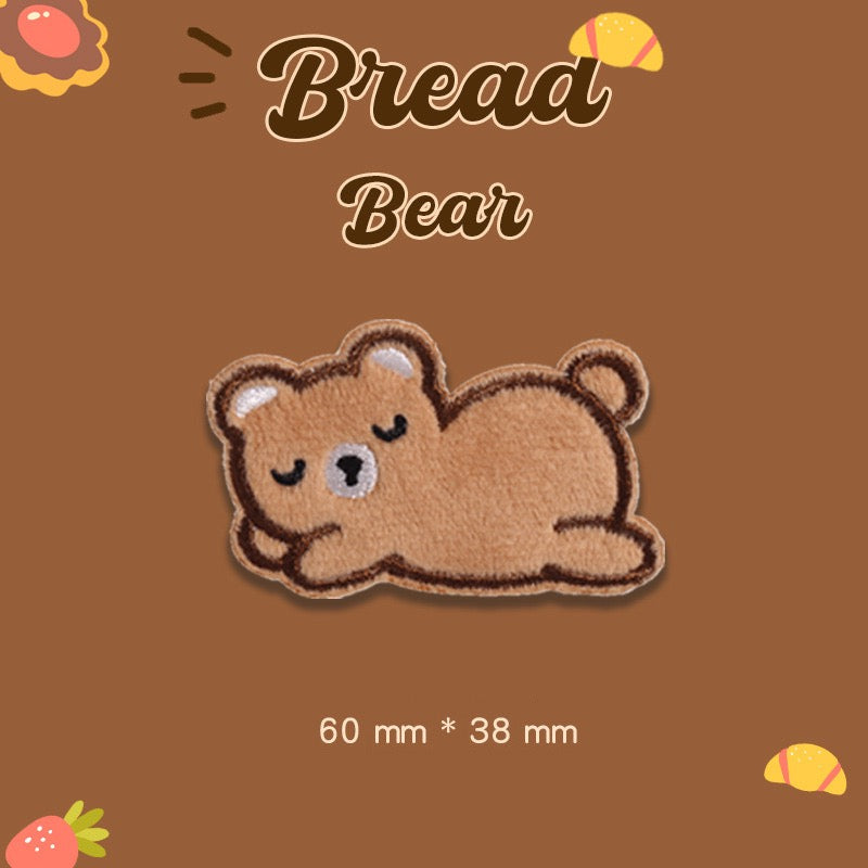 Bread Bear Embroidered Patches - Multiple Designs Available - CheerCove