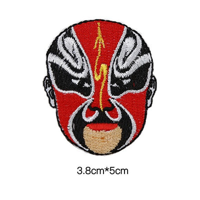 Traditional Chinese Peking Opera Mask  Patches (Stick-On)