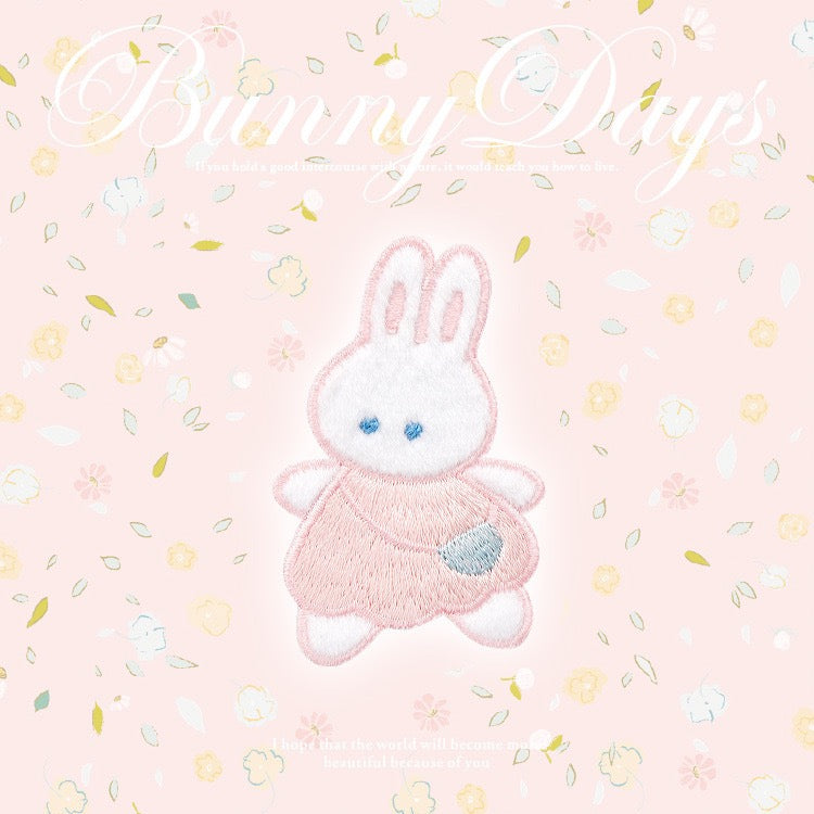 Red & Pink Bunny Embroidered Patches - Multiple Designs Available - CheerCove