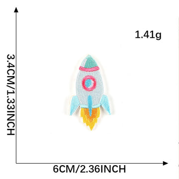 Rocket Embroidered Patches ① - Multiple Designs Available - CheerCove