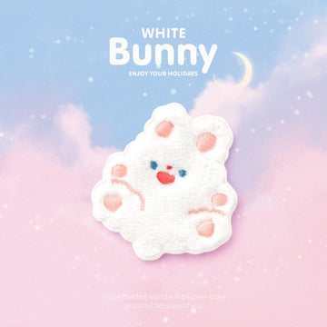 White Bunny Embroidered Patches - Multiple Designs Available - CheerCove