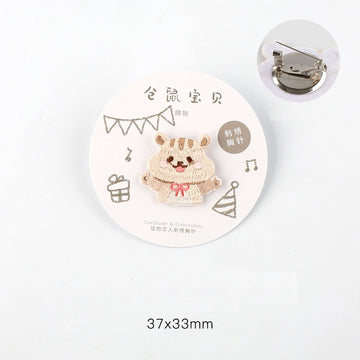 Embroidered Pins of Hamster