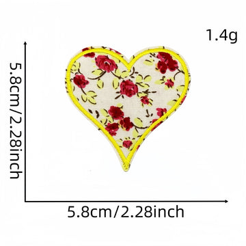 Floral Heart Embroidered Patches - Multiple Designs Available - CheerCove