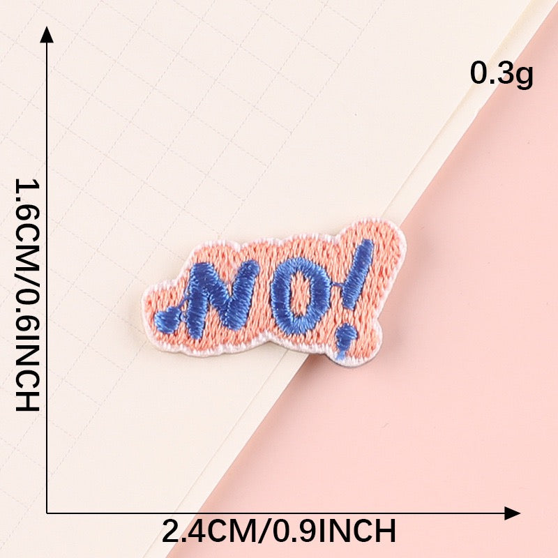 Minimalist Word Embroidered Patches ② - Multiple Designs Available - CheerCove