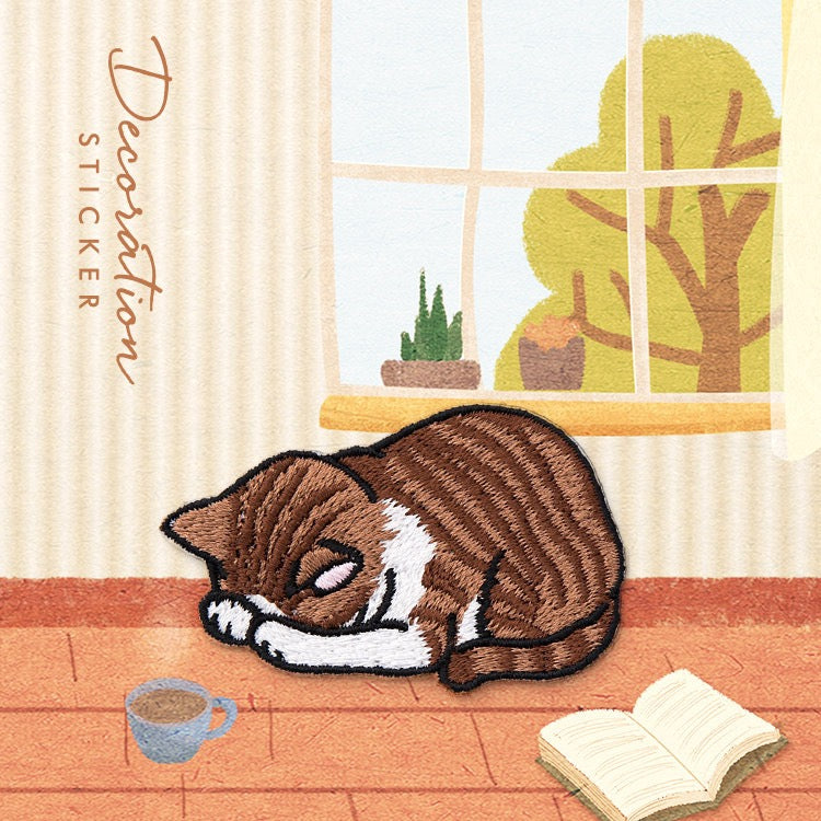 Napping Kitty Patches (Iron-On)