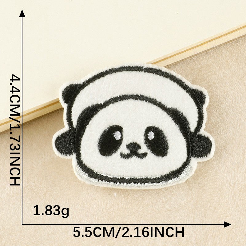 Chubby Panda Embroidered Patches - Multiple Designs Available - CheerCove