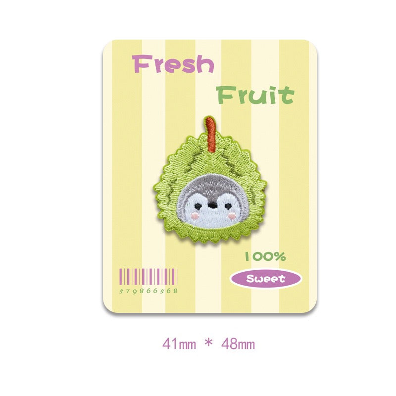Fresh penguin Fruit Embroidered Patches - Multiple Designs Available - CheerCove