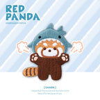 Full Body Red Panda in Hat Embroidered Patches - Multiple Designs Available - CheerCove