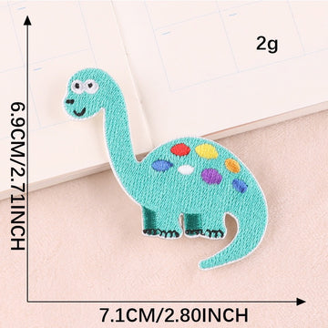 Colorful Dinosaur Embroidered Patches - Multiple Designs Available - CheerCove